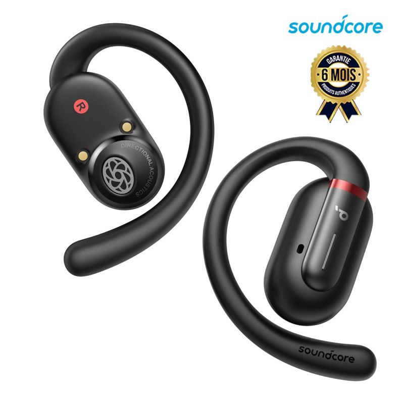 Écouteurs sans fil Anker Soundcore V30i, noirs, Open‑Ear (oreilles libres avec crochet), garantie 6 mois, prix au Cameroun. 