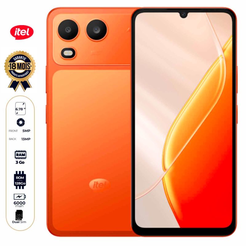 Itel A200+ S - 128 Go - 3 Go RAM - 6,78