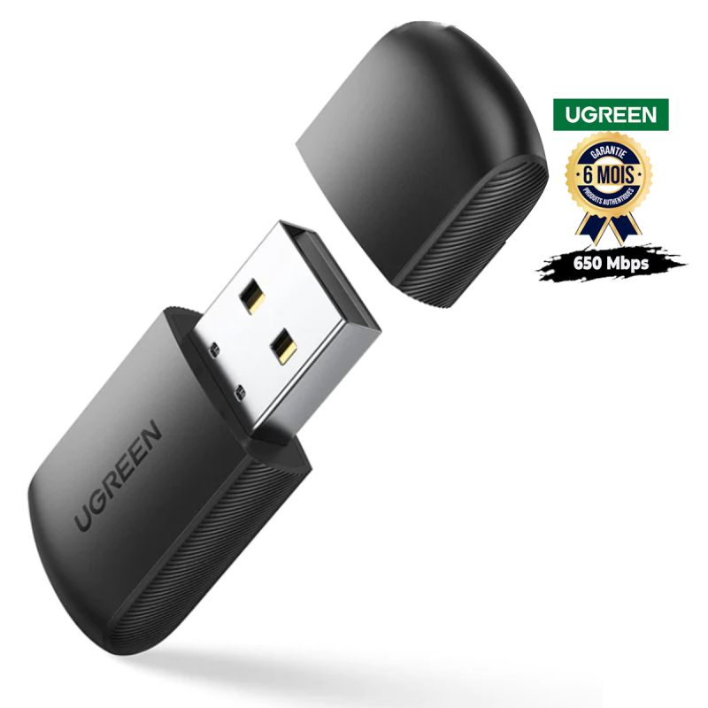 Adaptateur WiFi USB prix en fcfa - UGREEN AC650 - Pour Ordinateur - Débit 650 Mbps| Glotelho Cameroun