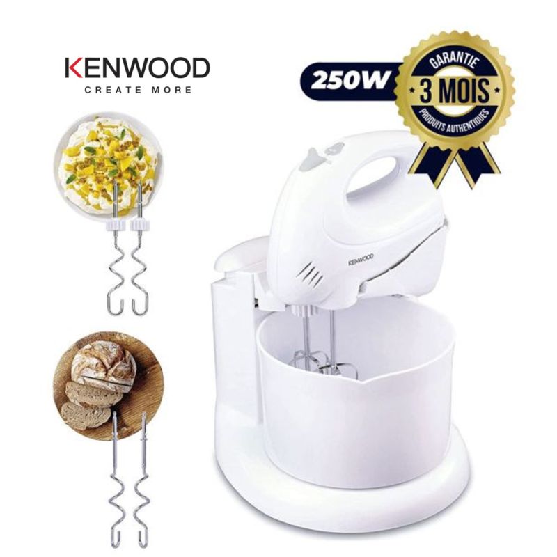 Batteuse Electrique &agrave; Main Compact - KENWOOD - HM430 - 250W - 6 Vitesses + Turbo - Blanc - 03 mois| Glotelho Cameroun