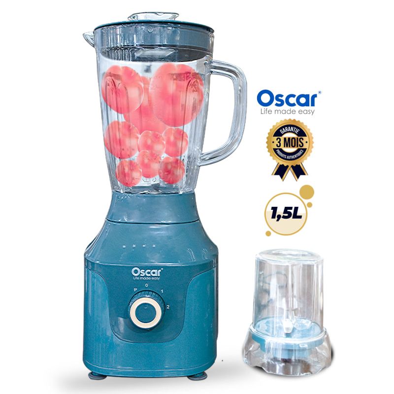 Blender - mixeur avec protection contre la surchauffe du moteur - OSCAR - OSC-19PP - 300-350 watts - 2 vitesses - prix Cameroun