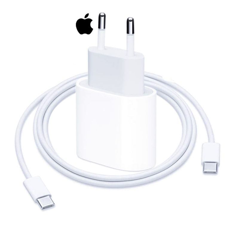 Boitier apple 20 Watts + câble de chargement Apple ubs-c vers usb-c | Glotelho Cameroun