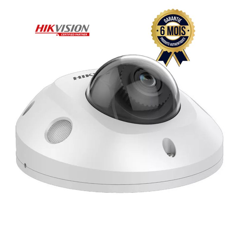 Caméra de surveillance Prix en fcfa - IP Mini-Dôme Fixe - 4 MP - Hikvision DS-2CD2543G2-IS - AcuSense - Microphone Intégré| Glotelho Cameroun