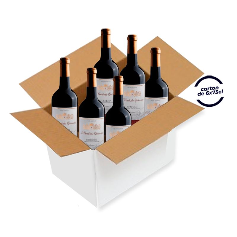 Carton de 6 bouteilles Vin De SCADEAUX - Le Cercle des Epicuriens Bordeaux - 75 cl