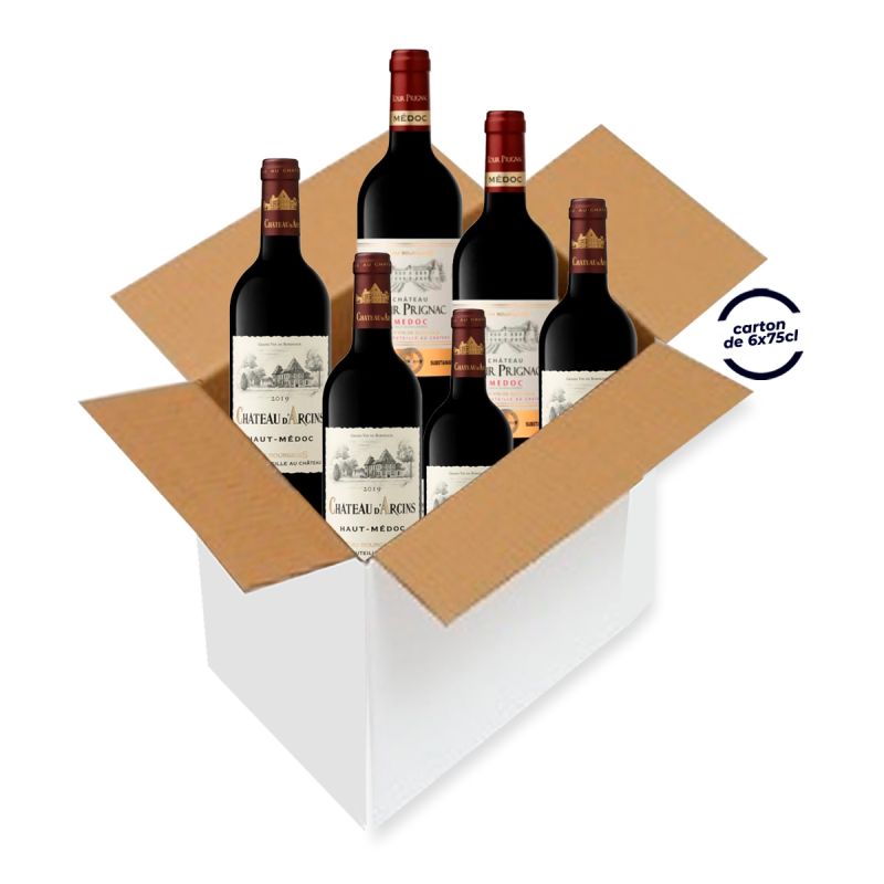 Carton de 6 bouteilles vin Rouge - CHÂTEAU D'ARCINS - HAUT MÉDOC - 75 CL