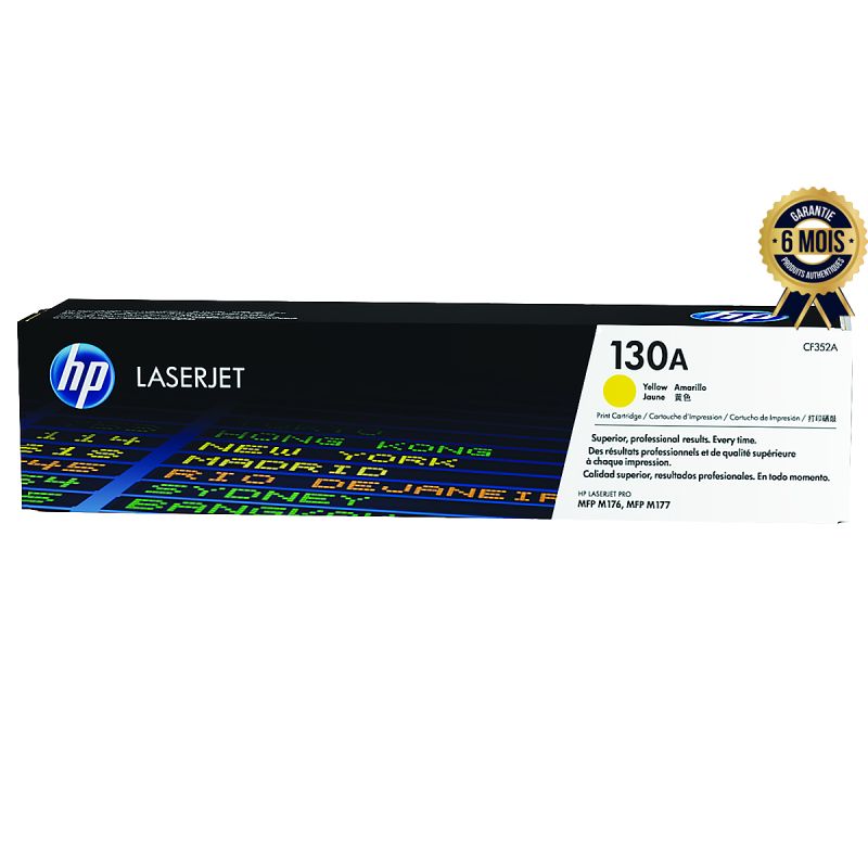 Cartouche de toner Jaune d'origine - HP LaserJet 130A (CF352A) - 6 Mois