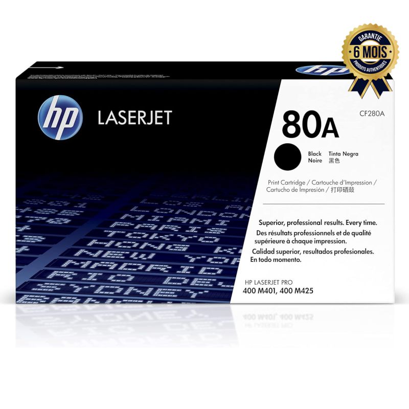 Cartouche de Toner Noir Authentique HP 80A (CF280A) - prix Cameroun