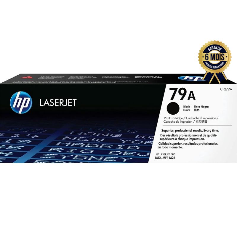 Cartouche de toner noir LaserJet HP 79A d'origine (CF279A)