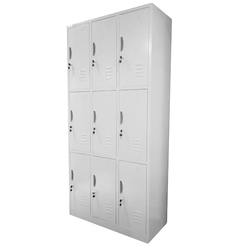 Casier de stockage à 9 battants  - AR-AS-030 - Gris