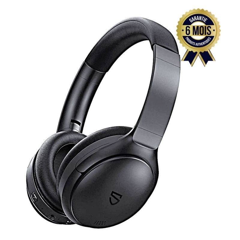 Casque sans fil - SoundPEATS A6 Hybrid - ANC Reduction de bruit active - 38 Heures de Lecture (ANC Off) - Charge Rapide USB-C - Design Pliable| Glotelho Cameroun