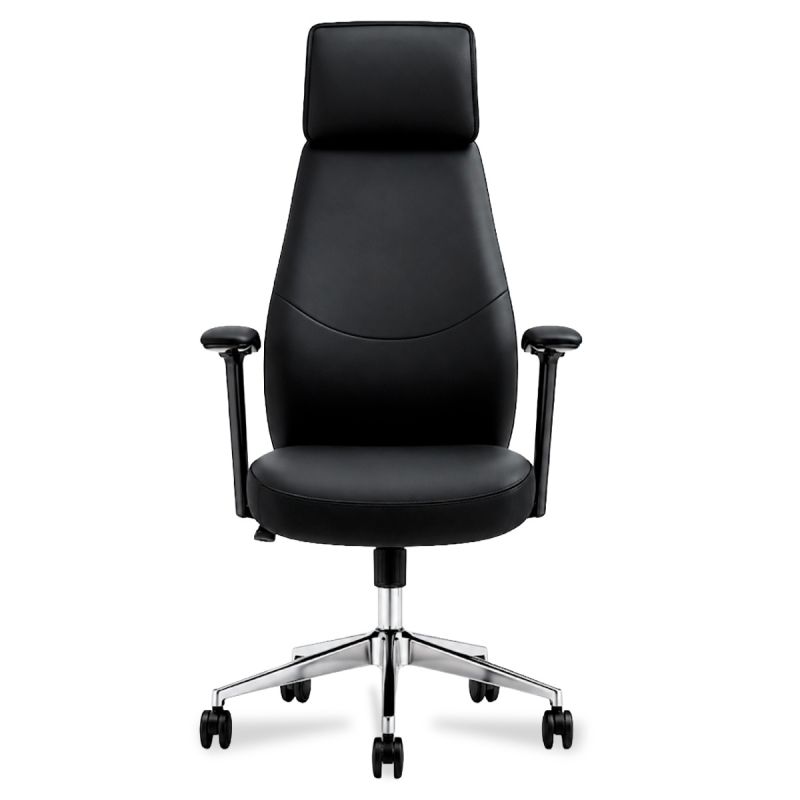 CHAISE DE BUREAU À DOSSIER HAUT MARRON - SP-413A - NOIR