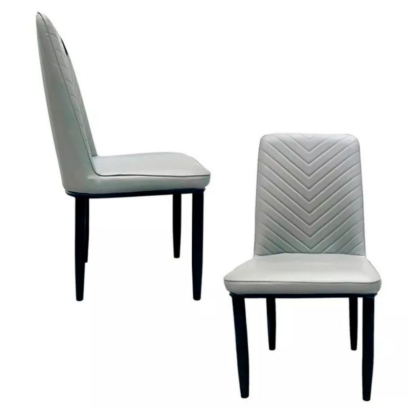 Chaise de Salle à Manger - HB2510010 - en bois massif  - Gris Claire
