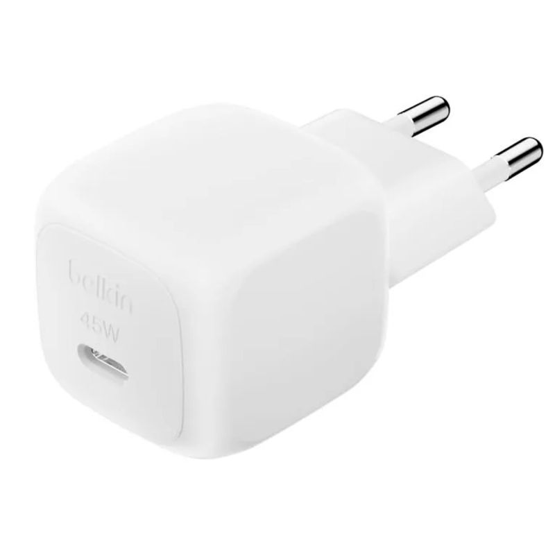 Boitier du Chargeur BELKIN Boostcharge Compact USB-C - 45 Watts, Blanc