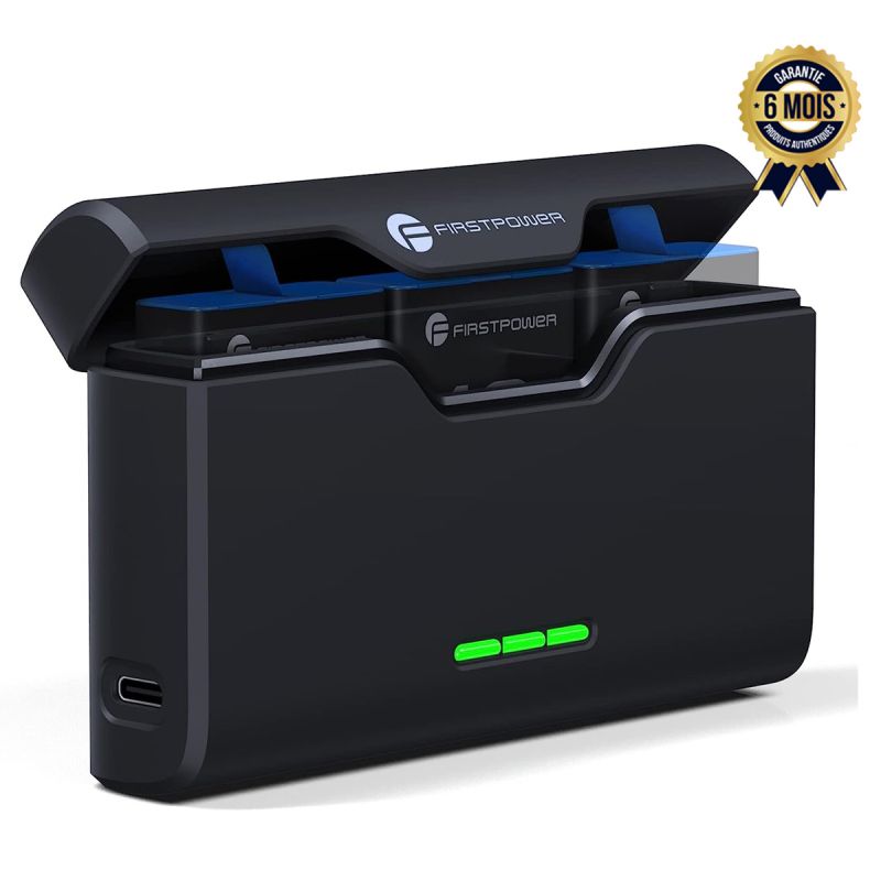 Chargeur rapide USB - Prix en fcfa - FirstPower - 3 canaux pour batterie GoPro Hero 11/10/9/8/7/6/5 - Type C| Glotelho Cameroun