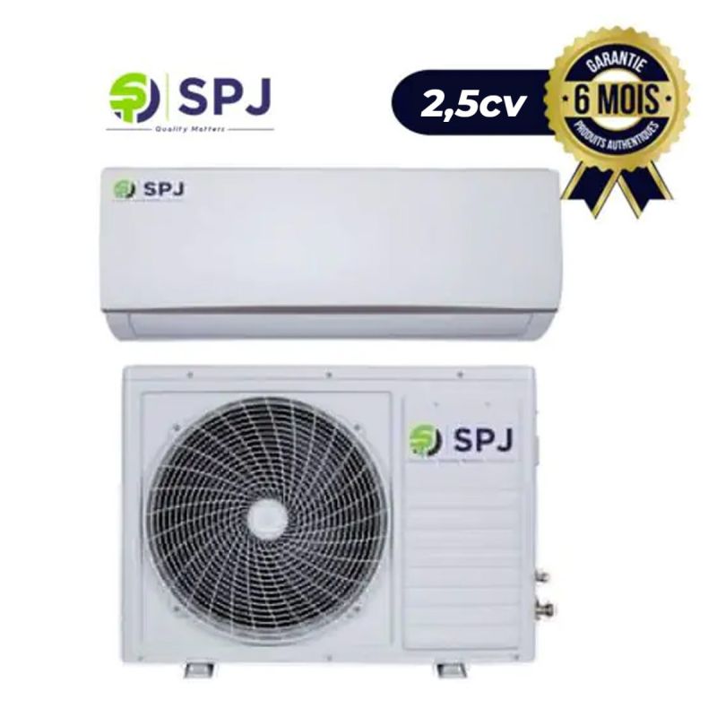 Climatiseur Split - SPJ - 18000btu - 2.5CV - 22000W - R410A - Blanc - 06 mois | Glotelho  Cameroun
