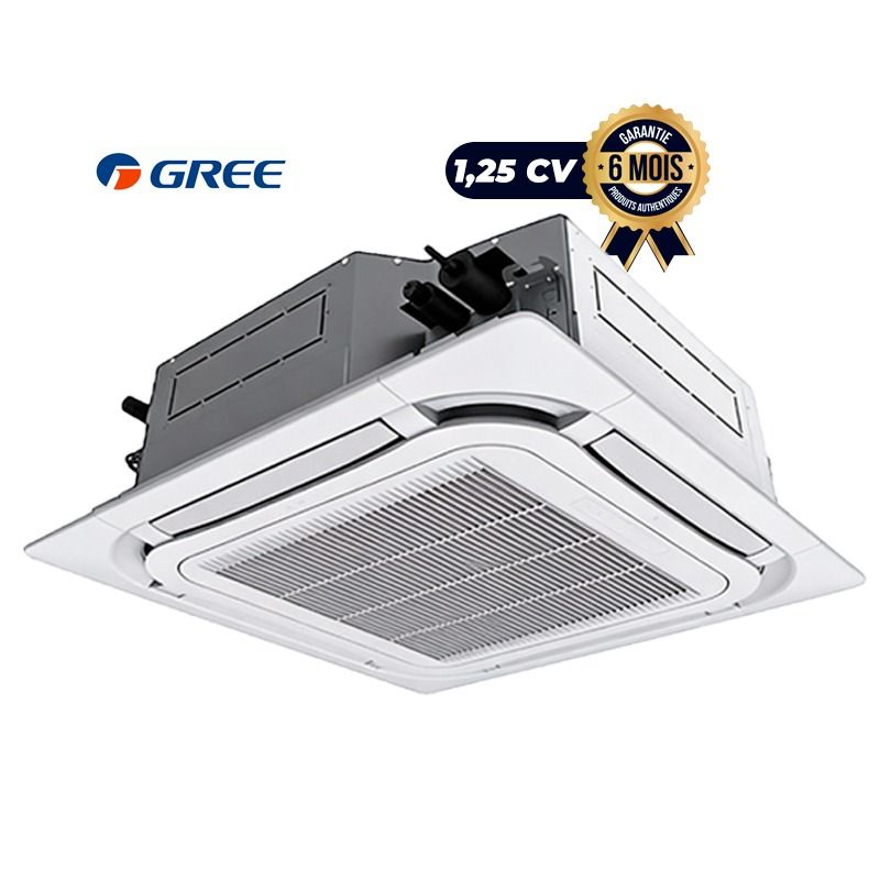 Climatiseur Cassette Inverter GREE - GMV-ND36T/E-T - Unité Intérieure VRF - 12 000 BTU - 1,5 CV - Chaud/Froid - Wi-Fi - Bluetooth - Gaz R410A - Garantie 06 Mois
