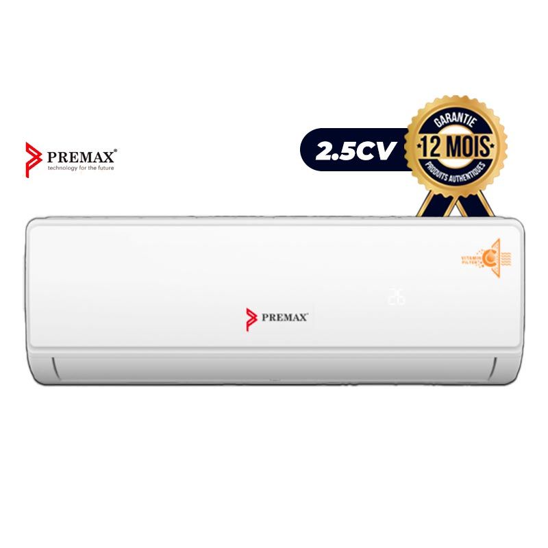 Climatiseur Split PREMAX - Unité intérieure - 2,5 CV - PMSAC18T1 chez Glotelho