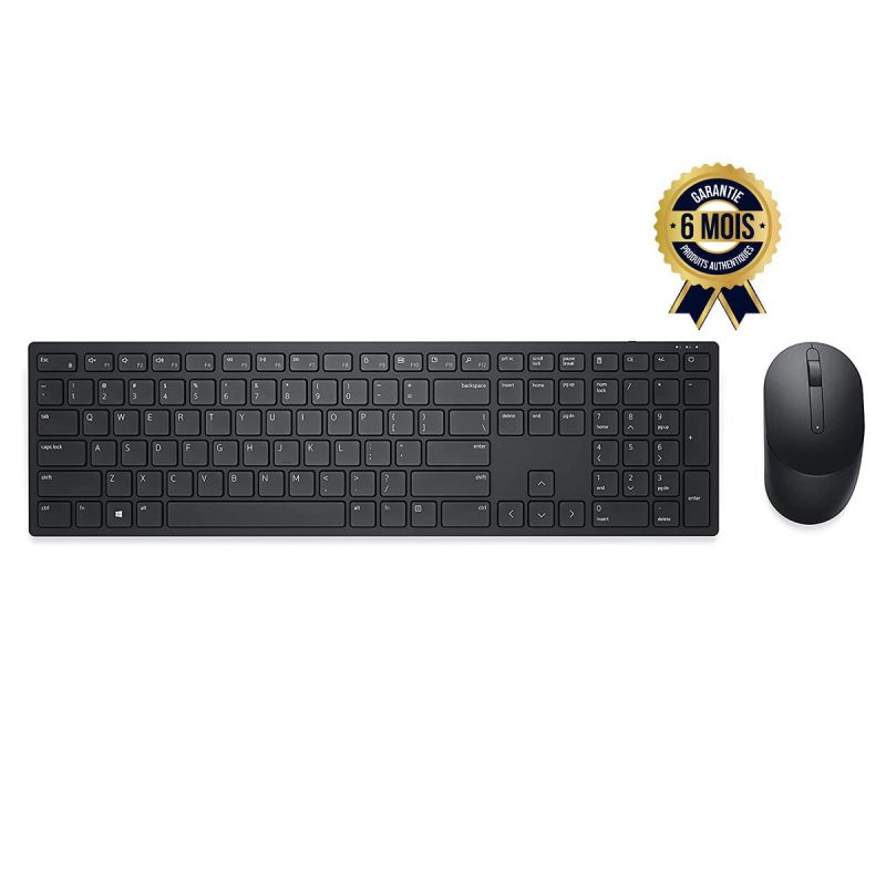 Combo Clavier   sans fil 2,4 GHz Dell KM522 avec 12 touches programmables Qwerty + Souris  optique 3 boutons   | Glotelho Cameroun
