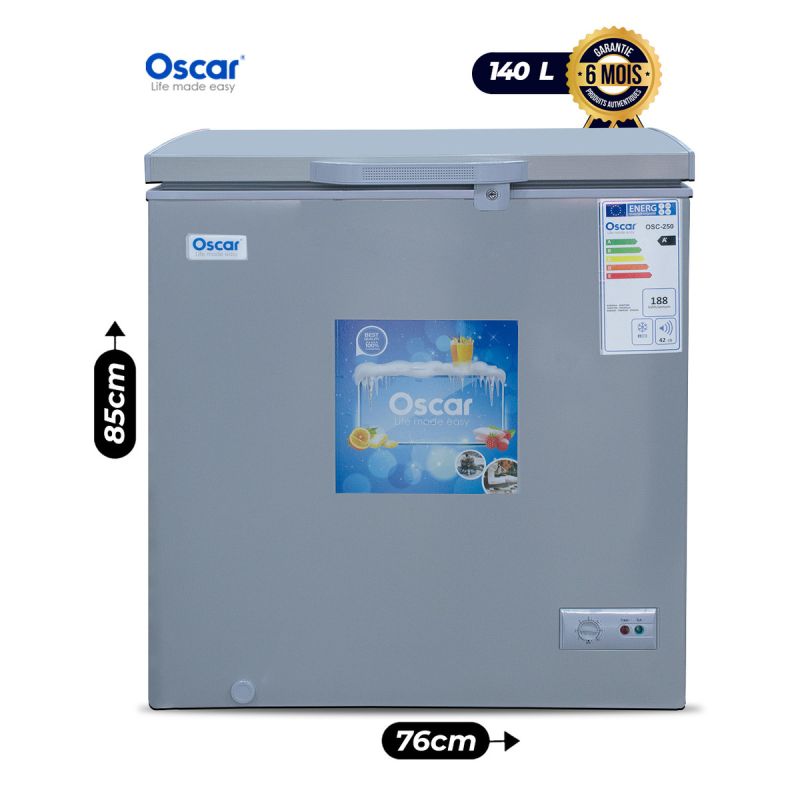 Congélateur coffre OSCAR - 140 Litres en vente au meilleur prix sur Glotelho Cameroun