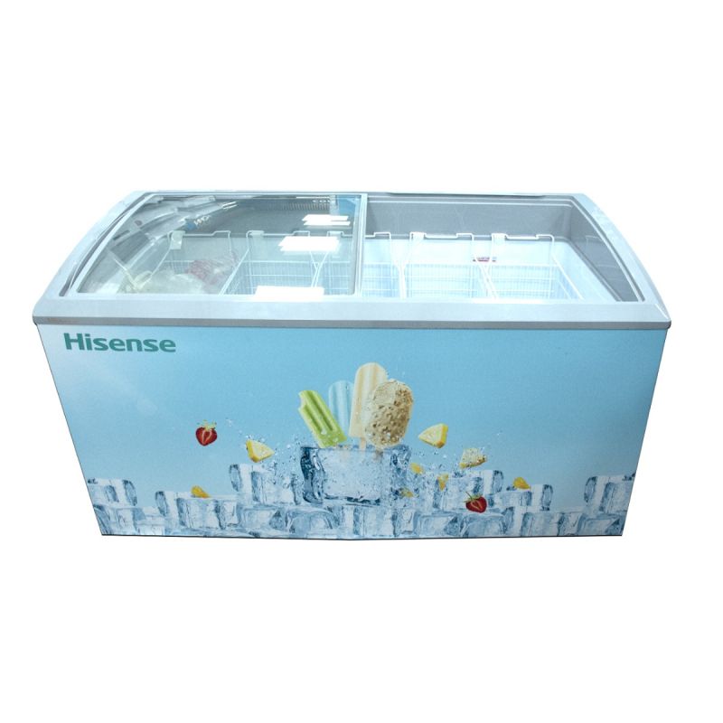 Congélateur Vitrine Commercial Horizontal - Hisense - FL-67DD4HA - 500 Litres - Classe Climatique 7 (ST) - Vitre de présentation - Garantie 06 Mois