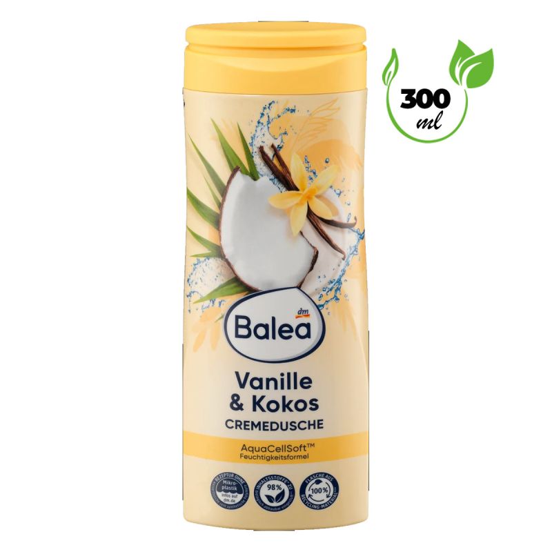 Crème de douche vanille & noix de coco - Baléa -  300 ml | Glotelho Cameroun