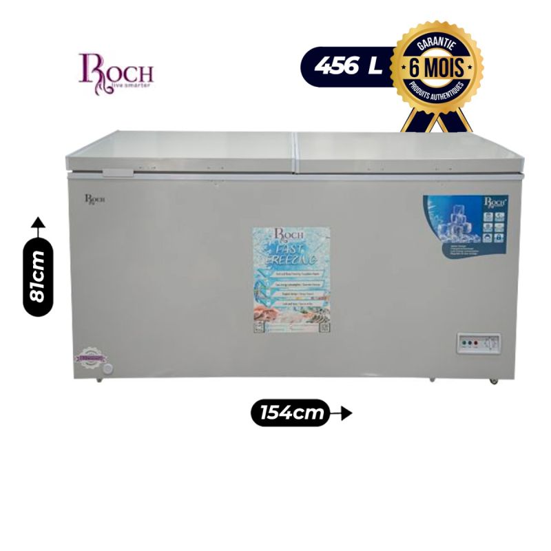 Congélateur Coffre ROCH - RCF-550-G - 456 Litres - Gris | Glotelho Cameroun
