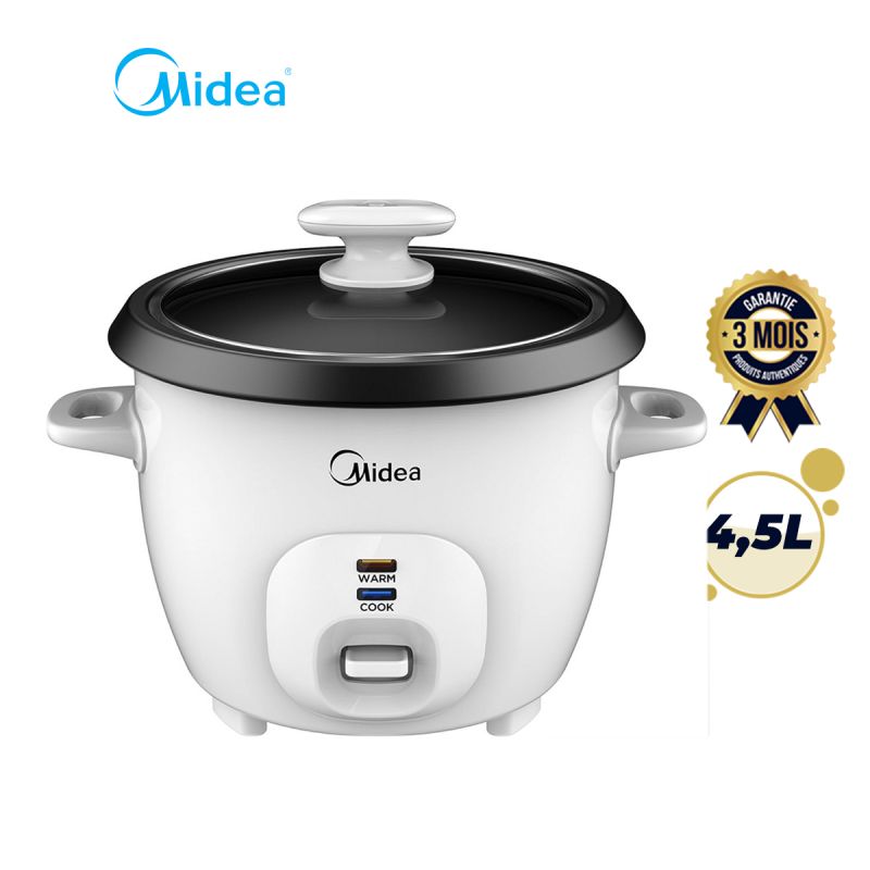 Cuiseur de Riz avec Panier Vapeur Et Fonction de Maintien Au Chaud MIDEA - 700W en vente sur Glotelho.