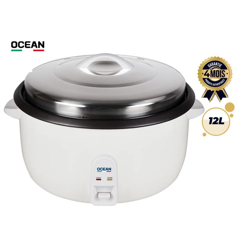 Cuiseur à riz électrique - OCEAN - OCRCR10030WX - 10 Litres - 2800W - Cuve Antiadhésive - Maintien au chaud - Garantie 4 mois