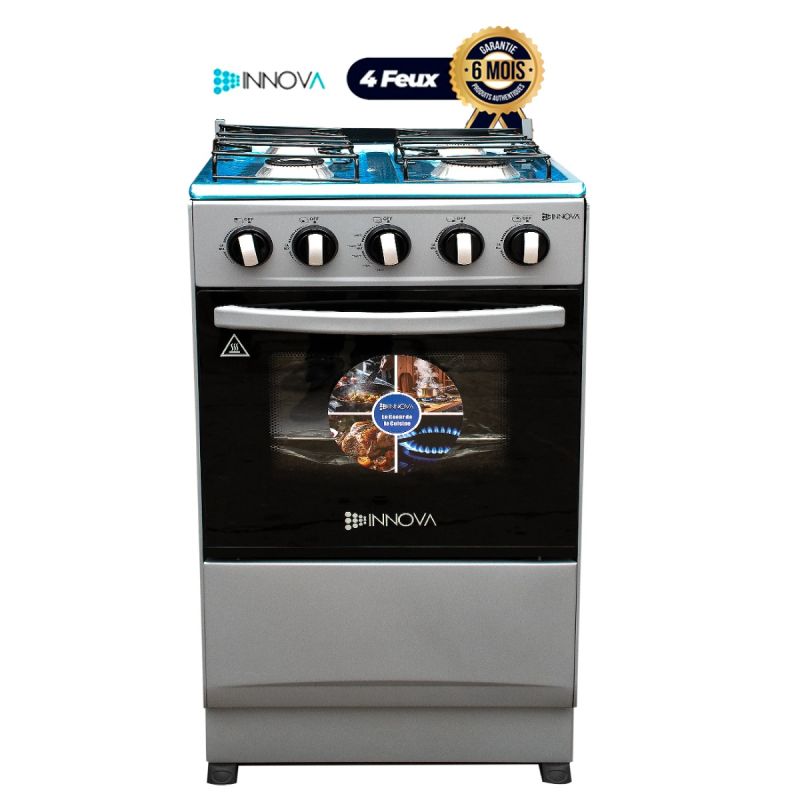 Cuisinière à gaz Innova IN5017 – 50×50 cm – 4 feux 