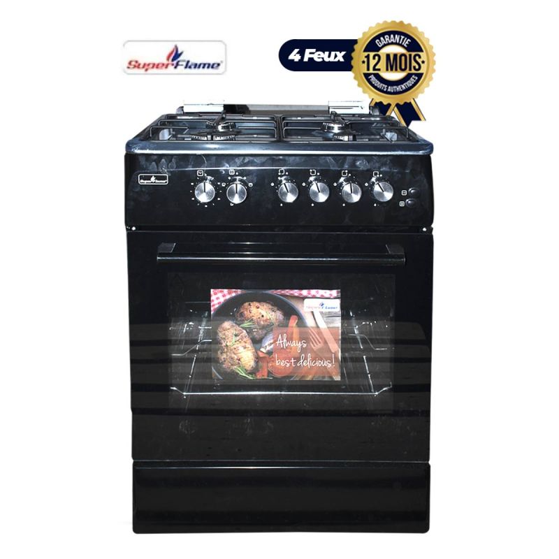 Cuisinière à Gaz SUPER FLAME Standard Noir chez Glotelho