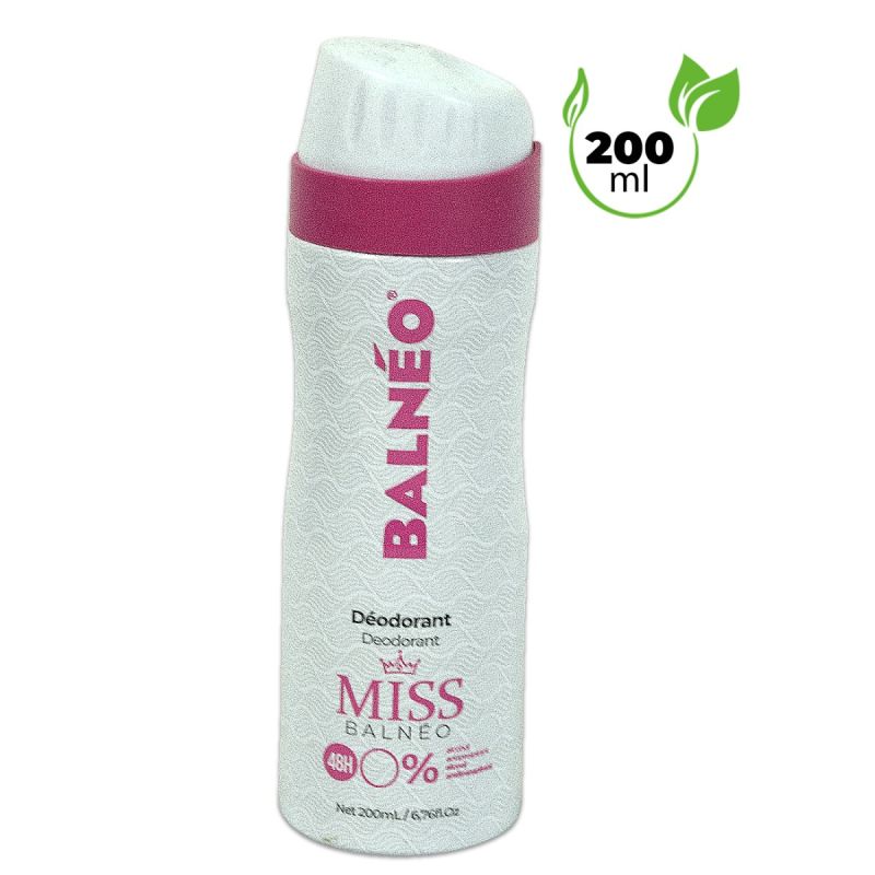 Déodorant Antitranspirant - BALNEO - Miss - Protection 48H - Parfum Intense - Spray 200 ml