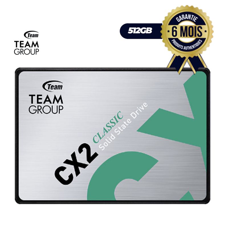 Disque Dur interne TeamGroup - CX2 SATA 2.5'' - 512 Go (Prix en fcfa) | Glotelho Cameroun