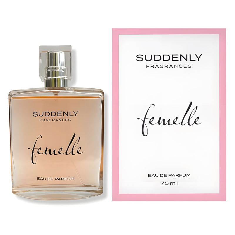 Eau de Parfum Femme - Suddenly Femelle - Gourmand floral, Vanille, Jasmin et Patchouli - Vegan - 75 ml