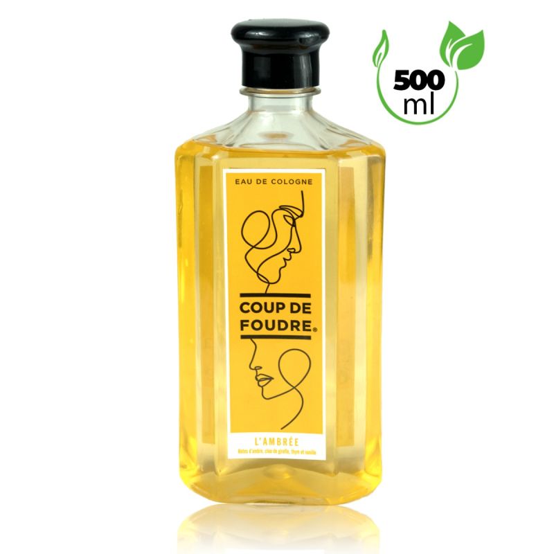 Eau de Cologne - Coup de Foudre - L' Ambrée - 500 ml disponible sur Glotelho Cameroun