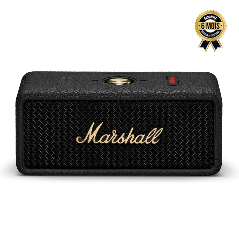 Enceinte Bluetooth Marshall Emberton III – 3ᵉ génération – 2 Ampli 38W + 2 Haut-parleurs 10W – True Stereophonic 360° – Dynamic Loudness – Bluetooth 5.3 + Auracast – IP67 – Autonomie 32h – Charge rapide USB‑C – Garantie 6 mois ( Livré entre 4 et 7 jours )