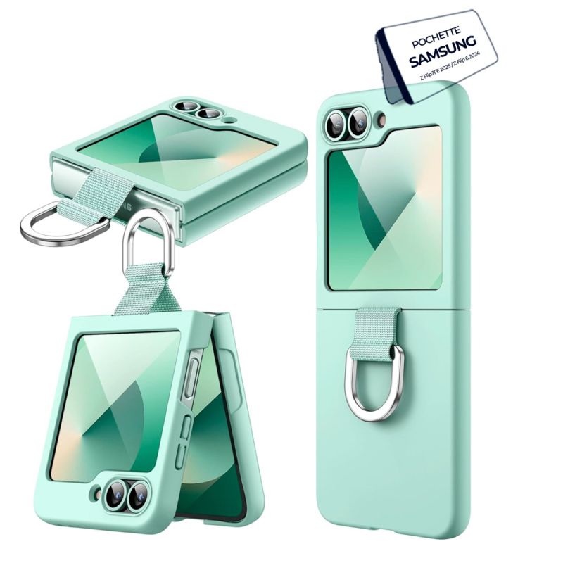 Pochette - Etui JETech pour Galaxy Z Flip7FE 2025 / Z Flip 6 2024 - avec Anneau - Compatible charge sans fil