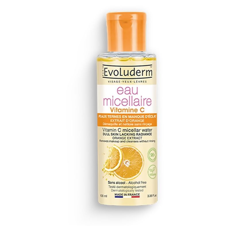 Evoluderm - Eau Micellaire Démaquillante Vitamine C - Nettoie, Illumine, Tonifie - 250ml