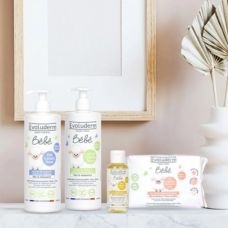 Evoluderm - Gamme Tendresse avec Bébé – Routine Soin Bébé (4 produits)