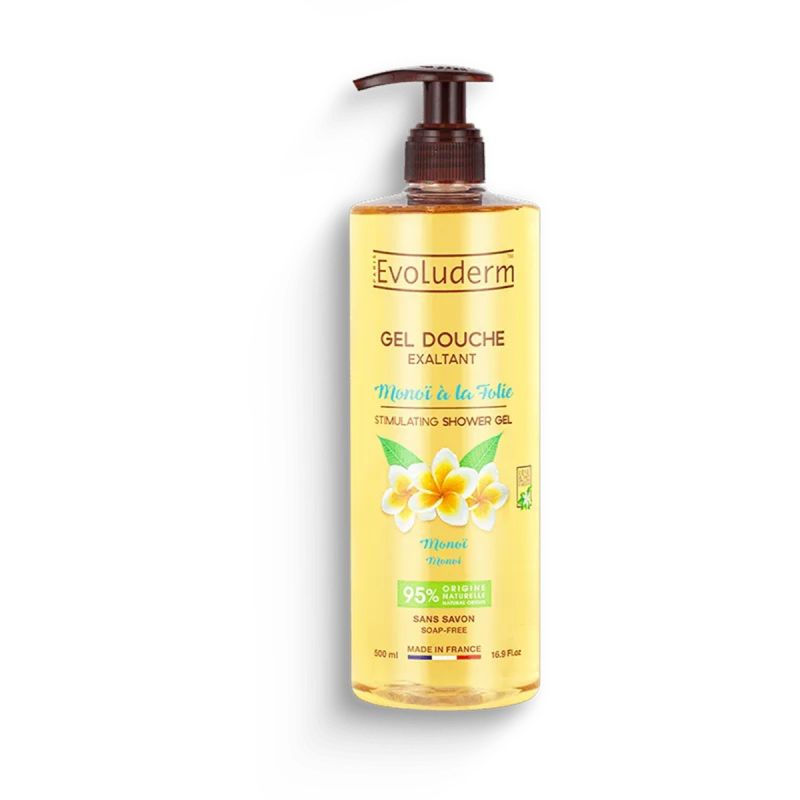 Evoluderm - Gel Douche Exaltant Monoï – Évasion Tropicale & Peau Douce - 500ml 