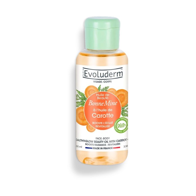 Evoluderm - Huile de Beauté Bonne Mine à l’Huile de Carotte 100ml, prix en FCFA, Cameroun.