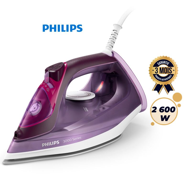 Fer à repasser Vapeur Philips Série 3000 DST304130 – 2 600 W, prix Cameroun.