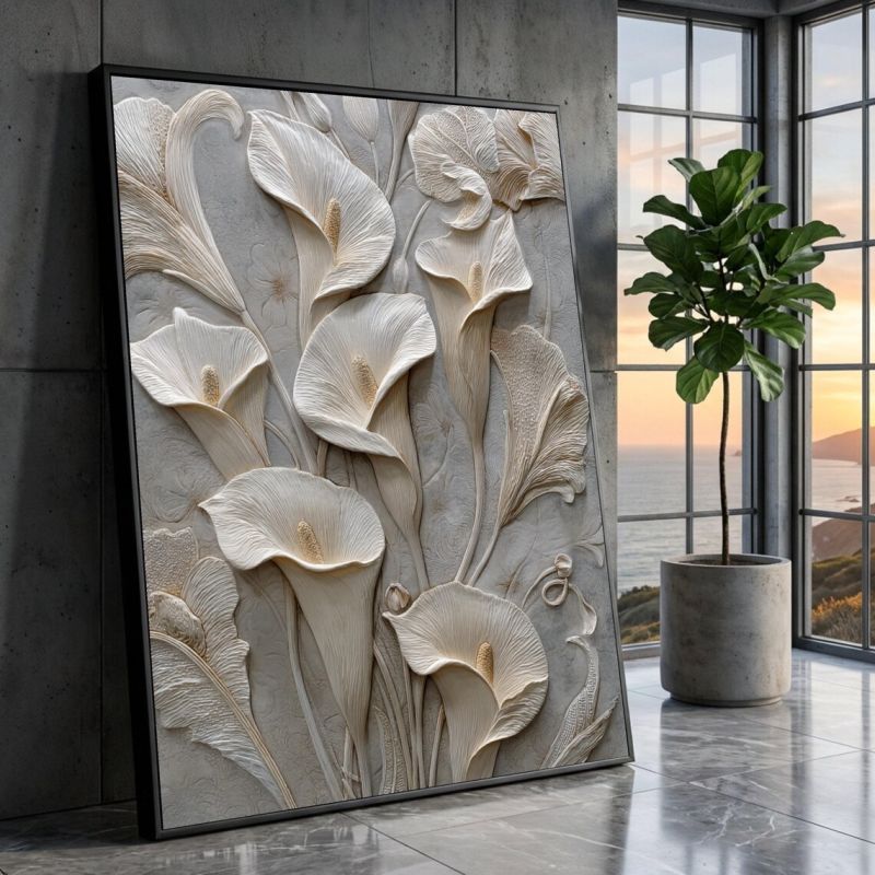 Tableau Décoratif Mural - Fleurs de Lys Multicolore