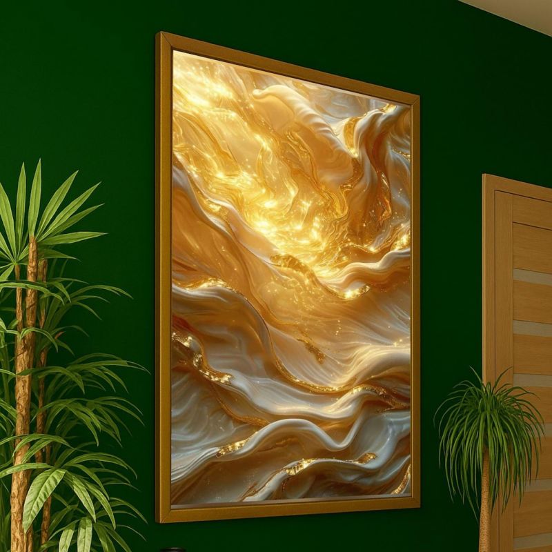 Tableau Décoratif Mural - Fluide Scintillante Multicolore