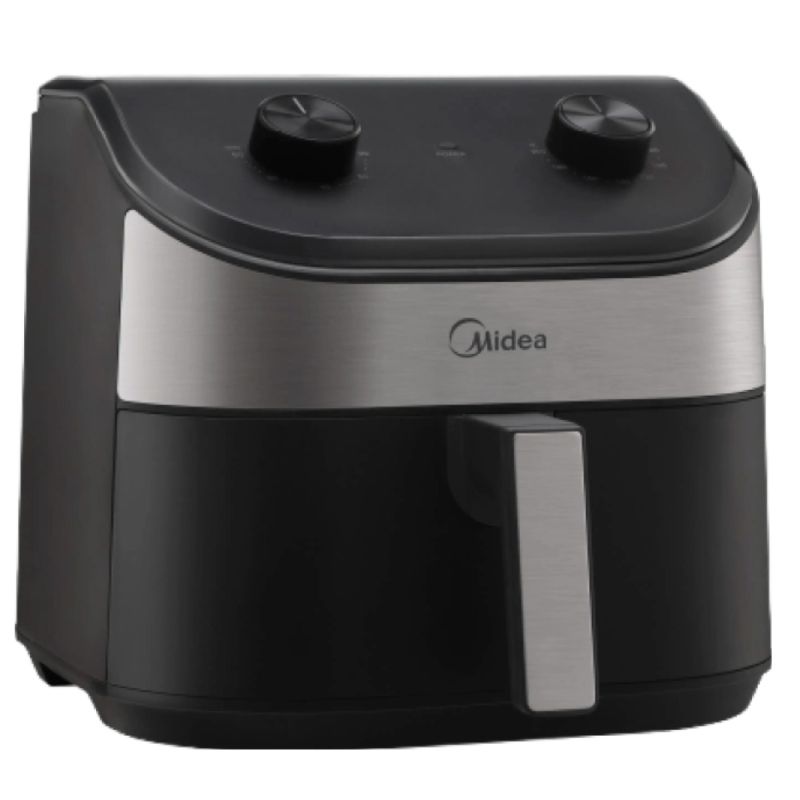 Friteuse Sans Huile Air Fryer - Midea MF-TN45WK4 - 4,5 Litres - 1550W - Intérieur Tout Métal - Noir - Garantie 6 Mois