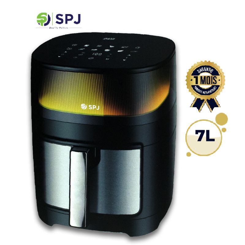 Friteuse sans Huile Digitale SPJ,  7L – 1500W – 12 Programmes + Fonction de Dégivrage, garantie 1 mois, prix Cameroun. 