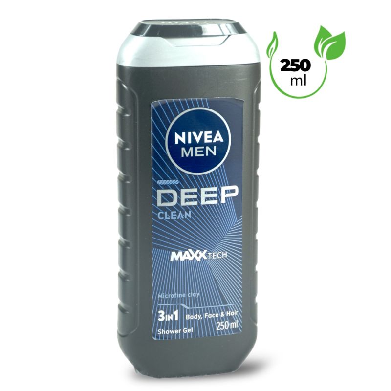 Gel Douche 3 en 1NIVEA - MEN MAXXTECH  – Nettoyage Intense 250 ml