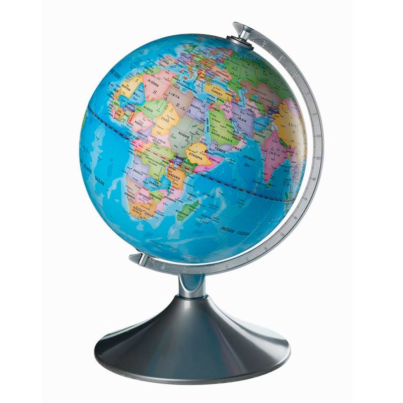 GLOBE TERRESTRE SIMPLE ⌀14,6 - Rotatif + ampoule E14