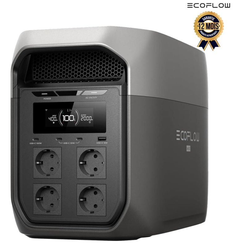 Station électrique portable EcoFlow DELTA 3 Max (2048Wh) - Garantie 12 mois