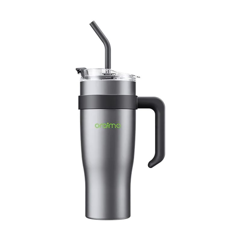 Gourde isotherme Oraimo ThermoGo S1200 (OVB-522A) – 1,2 L – Double paroi sous vide – Acier inoxydable alimentaire – Conservation chaud et froid 6 h – Design 2‑en‑1 paille + bec verseur – Poignée antidérapante