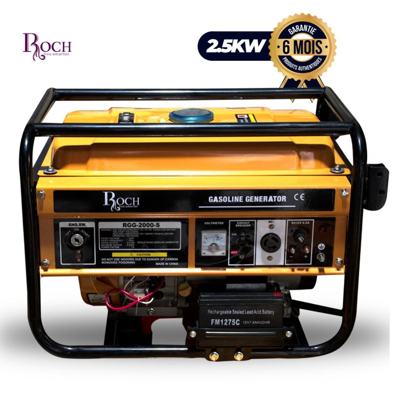 Groupe Électrogène à Essence - ROCH RGG-2000-S - 2.5KW chez Glotelho